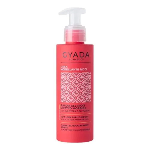GYADA COSMETICS, Modellierendes Gel-Fluid für lockiges und welliges Haar, weicher Effekt, 98% natürliche Inhaltsstoffe, mit disziplinierender und Anti-Frizz-Wirkung, 150 ml