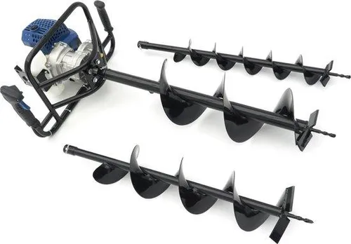 Gras- und Rasenmäher-Set mit 2-Takt-Motor 51,2 cc, 100, 150, 200 mm Bohrer