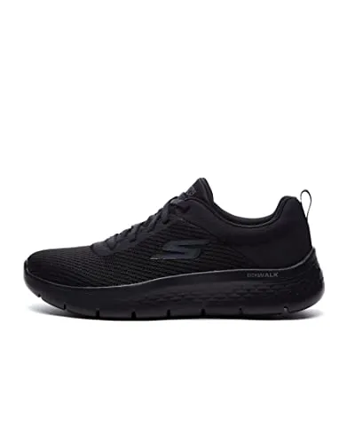 Skechers Damen GO Walk Flex Sneaker - Bequeme Leichtigkeit in Schwarz - Damen-Sneaker mit geringem Gewicht und reaktionsfreudiger ULTRA GO-Dämpfung. Die atmungsaktive Ortholite-Komfortschaum-Einlegesohle sorgt für langfristige Polsterung.