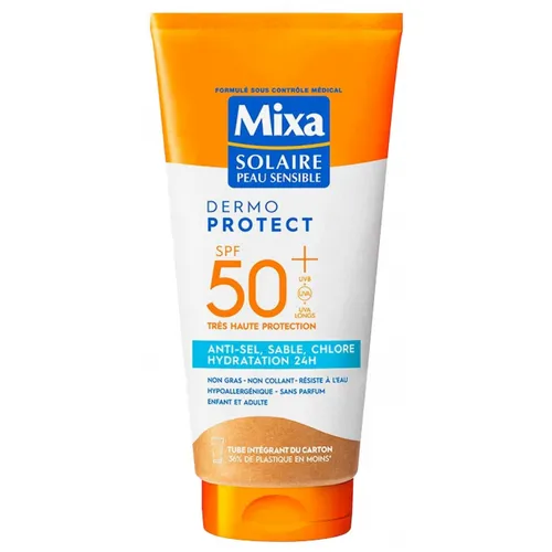 Mixa Dermo Protect Sonnenmilch Anti-Sand Sand Chlore und Feuchtigkeit 24H SPF50+