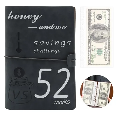 Sparbuch für geld, Budgetplaner, Geldsparmappe, Budget Binder A5, Pocket Saver, Geld Sparen Challenge, Geld Organizer für Familie und Liebhaber