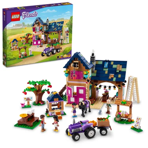 LEGO® Friends 41721 Bio Bauernhof - LEGO (R) Komplette Sets & Packs, kreatives Bauernhoferlebnis mit Stephanie, fördert Teamarbeit und Fantasie für Kinder ab 7 Jahren.