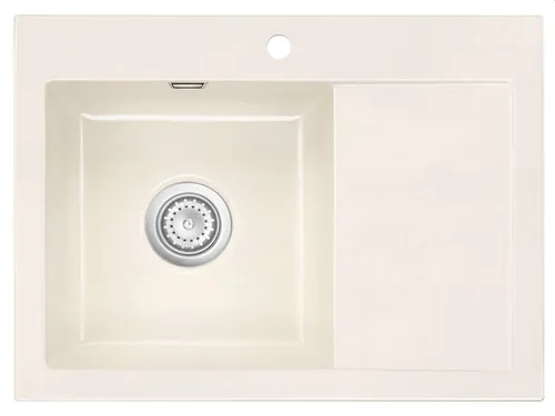 Systemceram Mera 70 Magnolie Keramikspüle Handbetätigung von systemceram