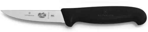 Victorinox Fibrox Kochmesser Kleintiermesser, Extra Scharfe Klinge, Spülmaschinengeeignet, Rostfreier Stahl, Schwarz