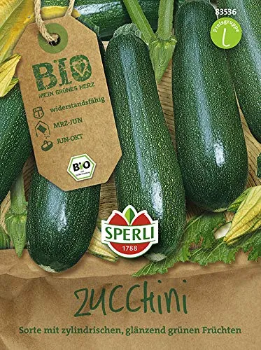 Sperli BIO Zucchinisamen, F1 83536 - BIO - tolerante Sorte - selbst befruchtend - robuste Sorte - ertragreich - Saatgut, Samen Gemüse, Gemüse Pflanzen