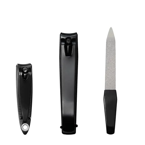 XE Nagelknipser mit Einweg Nagelfeile – Nagelschneider aus Edelstahl für Dicke Fingernägel und Zehennägel, Nagelknipser-Set mit Breiter Backe für Männer und Frauen