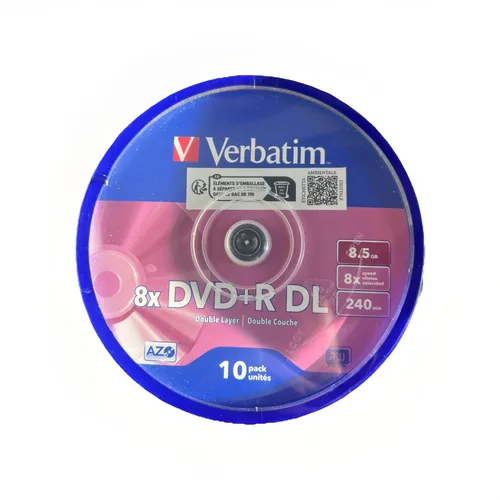 Verbatim D L DVD+R Rohlinge (10er Spindle, 8x Speed) - Robuster Kratzschutz, über 100 Jahre Archivlebensdauer für langfristige Datensicherung