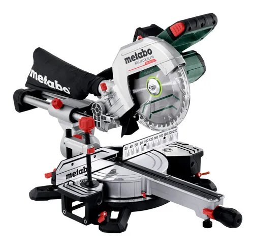 Metabo Akku-Kappsäge KGS 18 LTX BL 216 mit 2x 5,2Ah Akku - Kompakte Akku-Kappsäge für präzises Sägen mit leistungsstarkem Brushless-Motor. Ideal für mobile Einsätze und große Schnittkapazität.