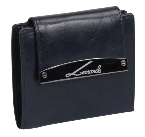 LEMONDO GlücksNugget Geldbörse Leder Damenbörse, schwarz - Geldbörse mit 7 Kreditkartensteckfächern und Sichtfach, kompakt und stilvoll, ideal für den täglichen Gebrauch.