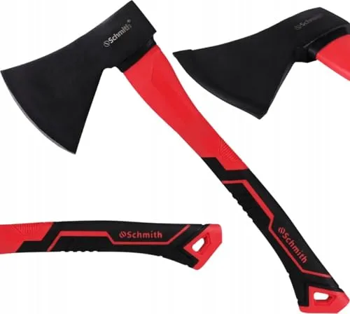 Schmith - Fiberglas-Stielsaxt 0,8 kg - ideal für Brennholz - langlebig - ergonomisch - robust - Forstwirtschaft