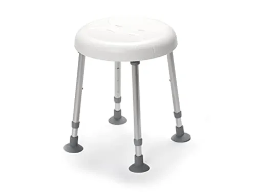 Drive Medical Duschhocker Delphi, weiß - Badezimmerhocker, leicht und stabil mit maximaler Belastbarkeit von 180 kg – ideal für sicheres Duschen.