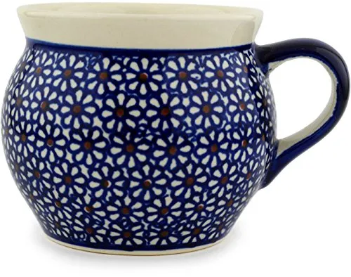 Bunzlauer Keramik Becher 420 ml Kugelbecher, groß rund - Becher aus handgemachter Bunzlauer Keramik, ideal für Kaffee und Tee. Die bauchige Form hält Getränke länger warm und überzeugt durch zeitloses Design.