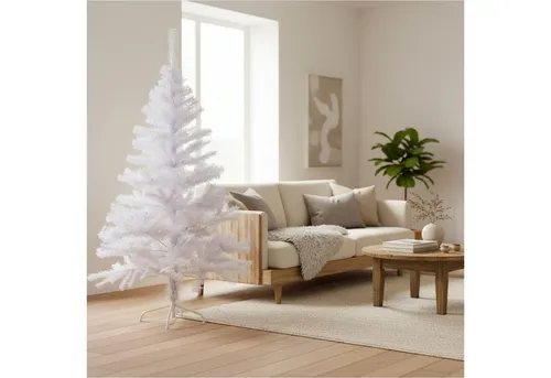 Künstlicher Weihnachtsbaum 150 cm - Weißer Tannenbaum aus Kunststoff - Weihnachtsbäume aus hochwertigem Kunststoff, 150 cm hoch, ideal für festliche Dekoration ohne Nadelverlust.