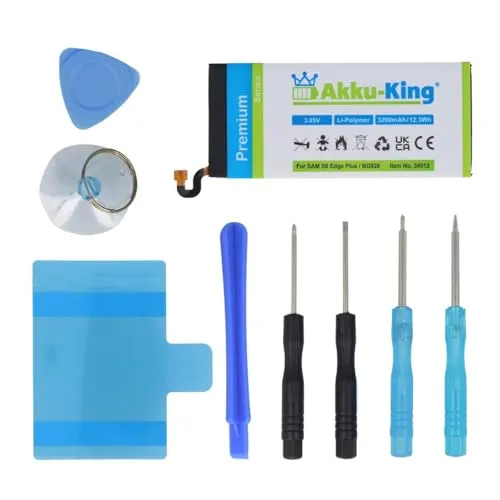 Akku-King Akku kompatibel mit Samsung EB-BG928ABE - Li-Polymer 3200mAh - für Samsung Galaxy S6 Edge Plus, Galaxy S6 Edge+, Galaxy S6 Edge Dual SIM