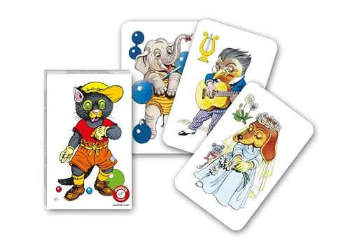 Piatnik Spiel Schwarzer Peter - Tierbilder - Gesellschaftsspiel mit Tierbildern, ideal für Familienabende und fördert den Spielspaß für Groß und Klein.