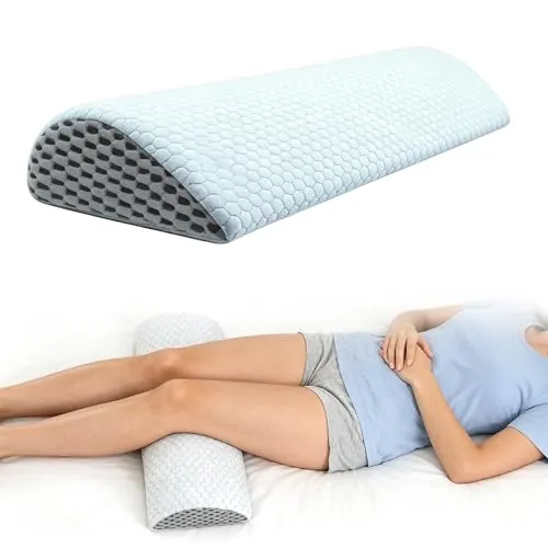 Kniekissen für Seitenschläfer – Ergonomische Halbrund Beinkissen aus Memory-Schaum