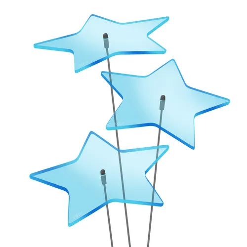 SUNPLAY Sonnenfänger Ø10cm 3er-Set Suncatcher Gartenstecker Sterne Stella BLAU