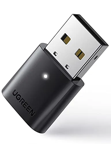 UGREEN Bluetooth Adapter, Stick 5.0 für Windows 11/10/8.1/7, USB Dongle für Desktop PC, Laptop, Maus, Tastatur, Kopfhörer, Controller (Schwarz)