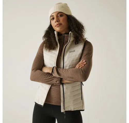 Regatta Andreson Hybrid Steppweste für Damen - Beige, Größe 48 - Vielseitige Damenweste aus robustem, wetterfestem Material. Mit leichter Warmloft-Isolierung für optimalen Tragekomfort und kompaktes Verstauen. Ideal für aktive Outdoor-Abenteuer!