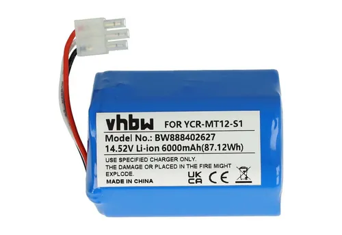 vhbw Akku Ersatz für Miele 11779170 für Saugroboter (6000 mAh, 14,52 V, Staubsauger-Akku Akku Li-Ion 6000 mAh (14,52 V), Leistungsfähiger Austausch-Akku für Ihren Saugroboter