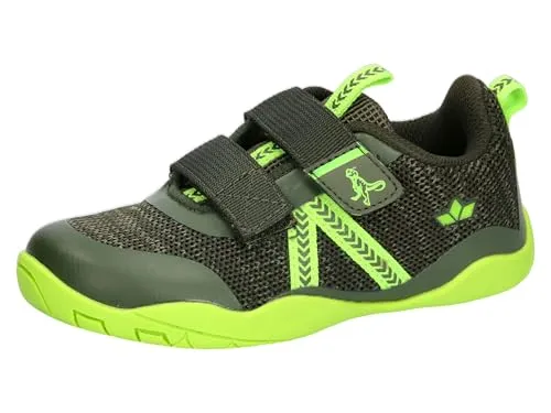 Lico Jungen Unisex Kinder Aride V Barfußschuhe, Grün/Lemon, 24 EU - Sneaker für Jungen mit flexibler TPR-Laufsohle für ein natürliches Laufgefühl und optimale Bewegungsfreiheit.