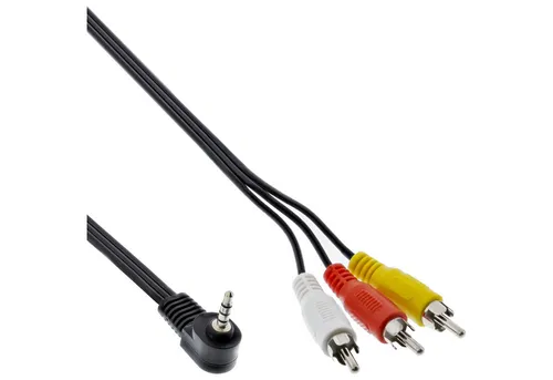 Inline InLine® Audio/Video Kabel, 3,5mm 4pol Stecker auf 3x Cinch Stecker Audio- & Video-Kabel