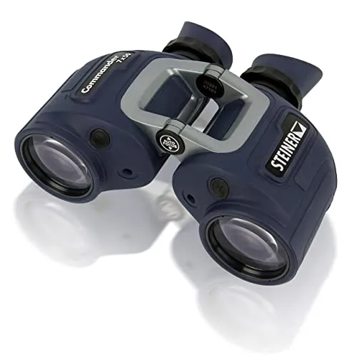 STEINER Marine-Fernglas Commander 7x50 - Kristallklare Sicht und 30 Jahre Garantie - Ferngläser - Extrem robust und wasserdicht bis 10m, ideal für den Einsatz auf See mit gestochen scharfen Bildern und XL-Sehfeld von 140m.