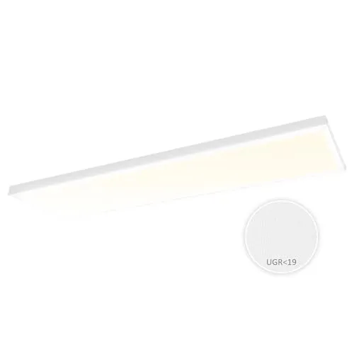 Xtend EcoLight LED Panel 120x30 cm Neutralweiß 4000K 36W UGR<19 blendarm 3960lm inkl. Steck-Aufbaurahmen Alu weiß Netzteil PLs3.0