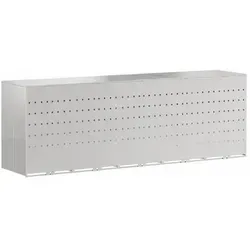 vidaXL Wagenmüllbehälter für 5 Behälter Silber - Haushaltszubehör mit modernem, wetterfestem Design, das Abfallbehälter stilvoll organisiert und unangenehme Gerüche dank belüftetem Merkmal vermeidet.