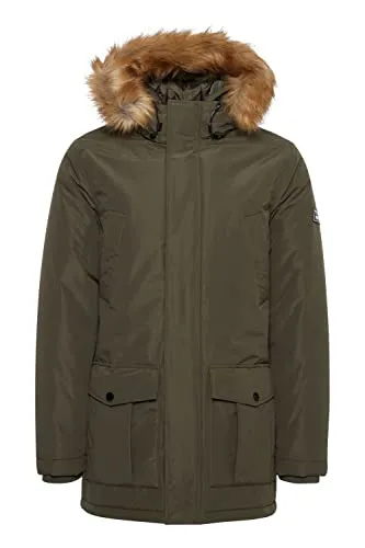 Project PRDuffin Herren Winterparka Parka Winterjacke mit hochabschließendem Kragen und abnehmbarem Kunstfell an der Kapuze, Größe:XL, Farbe:Deep Depths (190413) 11