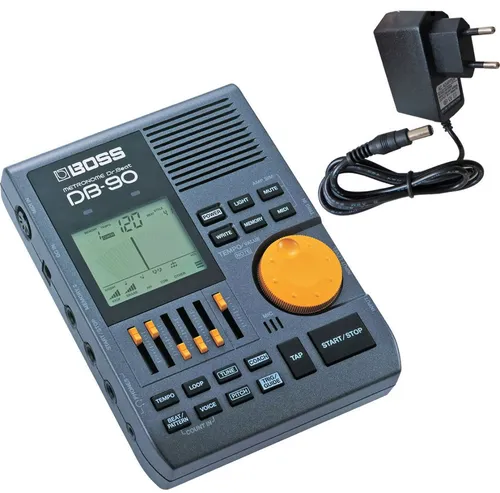 Boss Metronom DB-90 Dr Beat mit Netzteil - Entdecken Sie das vielseitige DB-90 Metronom von Boss. Mit 30 Drumpatterns, MIDI-Anschluss und Rhythm Coach für effektives Üben ist es der perfekte Begleiter für Musiker. Inklusive 9V Netzteil für sofortigen Einsatz.