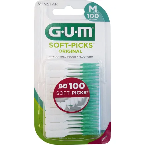 GUM Soft-Picks Original Regular (Medium) – 100 Stück von Sunstar