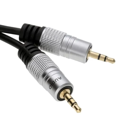 kenable Profi Audio 3,5 mm Stereo Klinkenstecker Zum Klinkenstecker Klingen Kabel Anschlusskabel Vergoldeten 0,5 m 50 cm [0.5 Meter/0,5m]