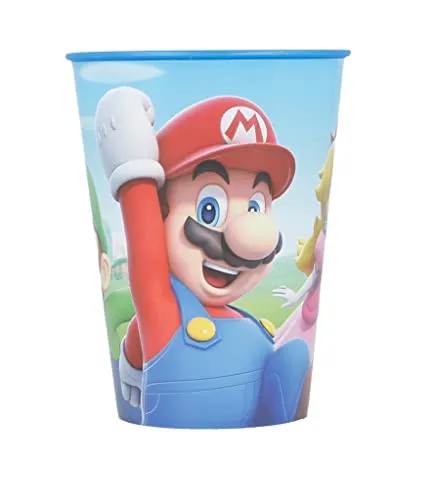 Stor WIEDERVERWENDBARER KINDERBECHER AUS BPA-FREIEM KUNSTSTOFF 260 ML | SUPER MARIO, Bunt