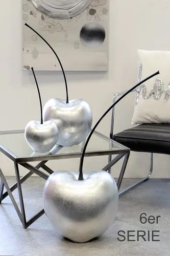 Casablanca Dekoobjekt Kirsche Celebration - Moderne Dekofigur aus mattierter Keramik in Form einer Kirsche, Höhe 60 cm – ein stilvolles Highlight für Ihr Zuhause.