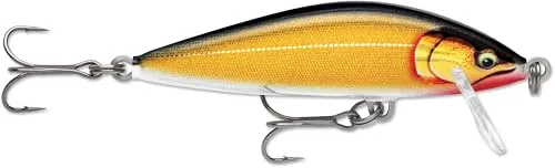 Rapala - Angelköder Countdown Elite - Angelzubehör aus Balsaholz - Süßwasser-Spinnköder - Sinkend - Lauftiefe: 1,2m - Größe: 7,5cm / 10g - Hergestellt in Estland - Gilded Gold Shad