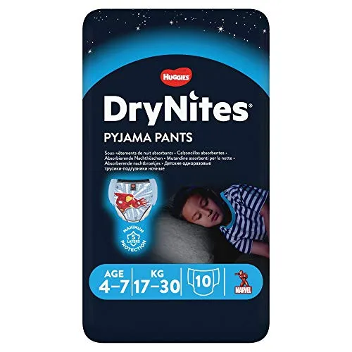 Huggies DryNites für Jungen 4-7 Jahre, 10 Windeln