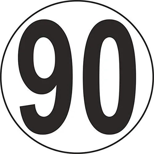 Akachafactory Aufkleber Macaron selbstklebend Scheibe Geschwindigkeitsbegrenzung LKW 90 km/h