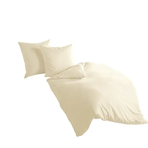BIERBAUM Bettwäsche Biber Uni 2-teilig - Bettwäsche-Sets aus 100 % Baumwolle in weicher Biber-Qualität, ideal für kühle Nächte. Zeitloses Unidesign sorgt für Stil und Komfort in jedem Schlafzimmer.