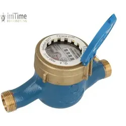 Schlösser Wasserzähler 1 Zoll DN 25 Q3=10 - Wasserzähler aus Messing, ideal für präzise Messungen im Haus, Baulänge 260 mm für einfache Installation.