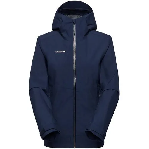 Mammut Alto Light Hardshell Hooded Jacket Women - Marine (5118) L - Funktionsjacke für Damen, ideal für Outdoor-Abenteuer mit 15.000 mm Wassersäule, leichtem Material und verstellbarer Kapuze für optimalen Wetterschutz.
