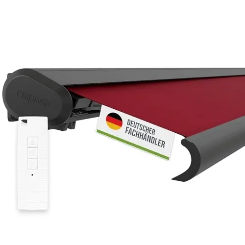 empasa elektrische Vollkassettenmarkise 'Profi' in rot von empasa