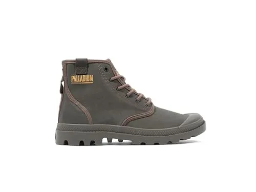 Palladium Pampa Hi Coated Brown - Stylische Wanderschuhe - Wanderschuhe mit WARMTECH-Futter für Wärme und Komfort, wasserabweisendes Wildleder und robustes Design, ideal für Abenteuer in der Stadt und Natur.