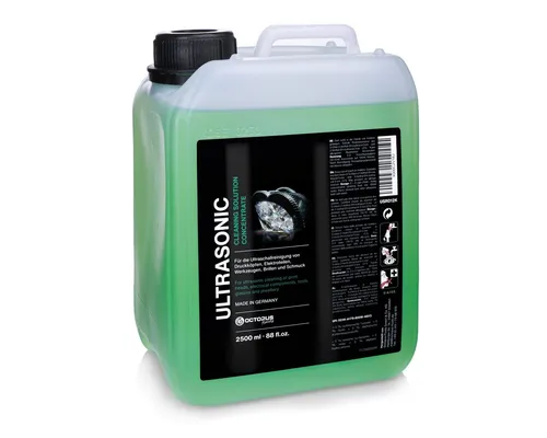OCTOPUS Fluids Ultraschallreiniger 2,5 L - Ultraschallreiniger Konzentrat für Druckköpfe, Schmuck und Brillen, Made in Germany. Effektive Reinigung durch Kavitation, löst hartnäckige Rückstände schnell und schonend.
