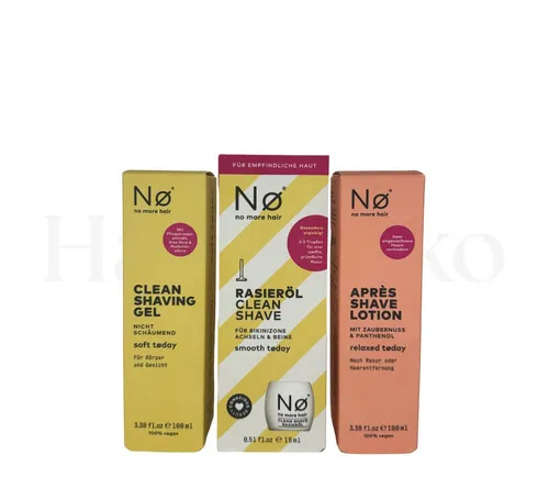 NO Cosmetics Shave Set – Rasiercreme und Pflege - Entdecken Sie das NO Cosmetics Shave Set: Mit einem sanften Clean Shaving Gel für eine schonende Rasur und einer Après Shave Lotion zur intensiven Hautpflege. Ideal für Gesicht und Körper.