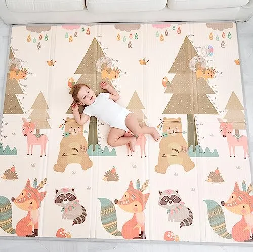 Krabbelmatte Baby Faltbar Spielmatte Kinder Spieldecke 180x200x1.5cm Krabbeldecke Für Baby