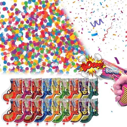 MHDUYEG 20 Stück Konfetti Geburtstag Glitzer Papier Confetti Biologisch Abbaubar Konfettikanone, Party Confetti Kanone Bis 6m Effekthöhe für Geburtstage Hochzeit Party