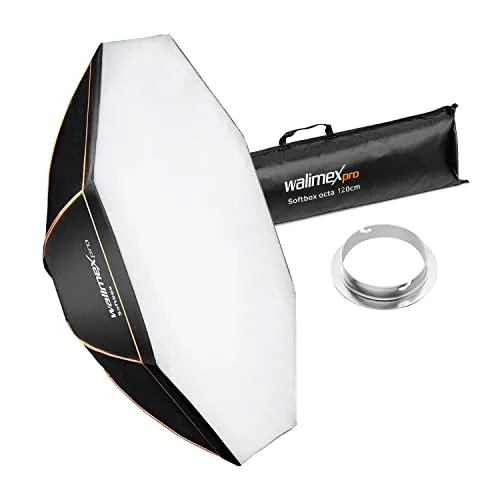 Walimex Pro Octagon Softbox Orange Line 120 cm Durchmesser für Elinchrom