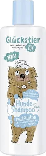 Glückstier Hundeshampoo | parfümfrei | 250 ml | für Welpen und Sensible Hundenasen