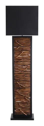 SalesFever Stehlampe Nabor - Handgefertigt mit Gold und Schwarz - Stehleuchte für den Innenbereich, handgefertigt mit einem eleganten gold-schwarzen Lampenschirm, ideal für stilvolle Akzente in Ihrem Wohnraum.